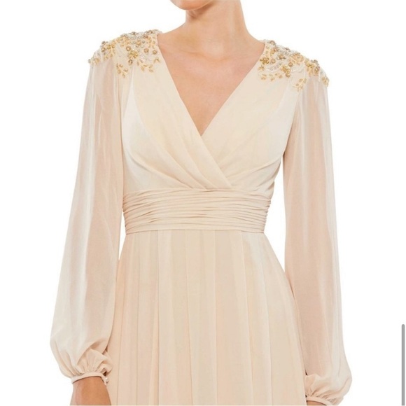 Mac Duggal 55694 Chiffon Embellished Shoulder Dress - Picture 3 of 8